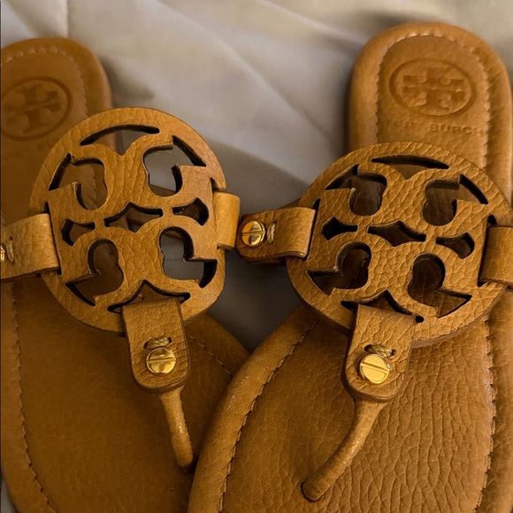 Tory Burch Brown Leather Sandals Size 5 - Picture 4 of 5